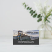 カスタマイズ可能なブルドーザーの名刺 名刺 (スタンド正面)