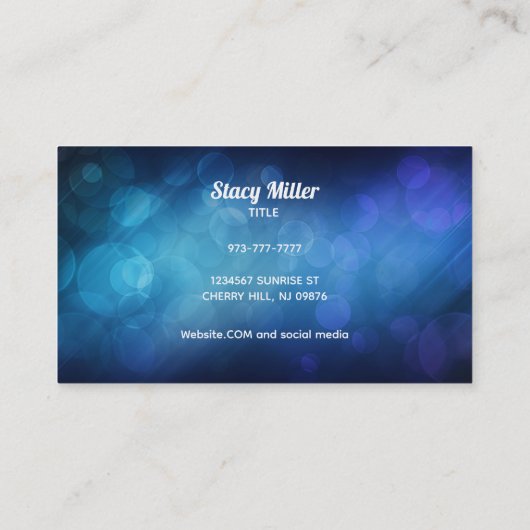 カスタマイズ可能なブルークリーニングの名刺 名刺 (裏面)