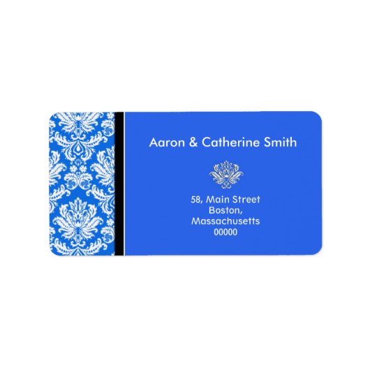 カスタマイズ可能なブルーダマスク住所 シール (正面)