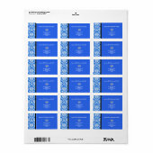 カスタマイズ可能なブルーダマスク住所 シール (フルシート)