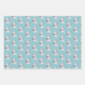 カスタマイズ可能なブルーテニスバニー ラッピングペーパーシート (正面2)