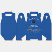 カスタマイズ可能なブルーハイスクール卒業生懇親会パーティー フェイバーボックス (見開き)