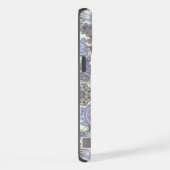 カスタマイズ可能なブルーパープルグレーホワイトペイズリー iPhoneケース (右側面)