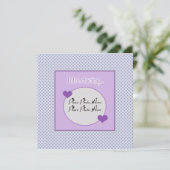 カスタマイズ可能なブルーパープル誕生のお知らせ 案内状 (スタンド正面)