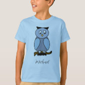 カスタマイズ可能なブルーフクロウTシャツ Tシャツ (正面)