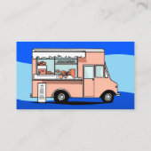 カスタマイズ可能なブルーフードトラックの名刺 名刺 (裏面)