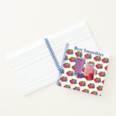 カスタマイズ可能なブルーベリーとストロベリースムージー ノートブック (内部)