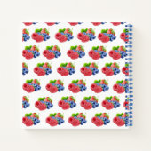 カスタマイズ可能なブルーベリーとストロベリースムージー ノートブック (裏面)