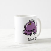 カスタマイズ可能なブルーベリーのマグ コーヒーマグカップ (正面右)