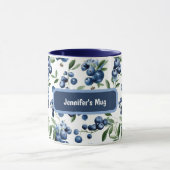 カスタマイズ可能なブルーベリーマグカップ マグカップ (中央)