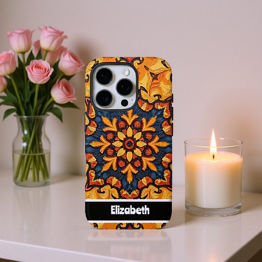 カスタマイズ可能なブルーマンダラ電話カバー Case-Mate iPhoneケース