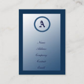 カスタマイズ可能なブルーモノグラム名刺 名刺 (正面)