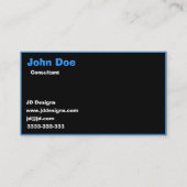 カスタマイズ可能なブルーモノグラム名刺 名刺 (裏面)