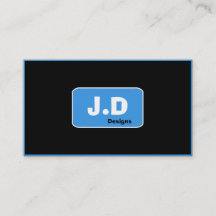 カスタマイズ可能なブルーモノグラム名刺