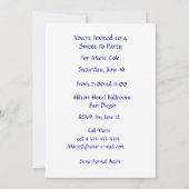 カスタマイズ可能なブロードウェイの玄関ひさしの菓子16のライト- 招待状 (裏面)