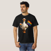 カスタマイズ可能なプライドグース|LGBT Tシャツ (正面フル)