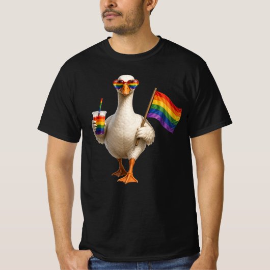 カスタマイズ可能なプライドグース|LGBT Tシャツ (正面)