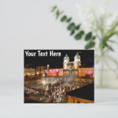 カスタマイズ可能なプラザサンフランシスコ，キト，エクアドル ポストカード (スタンド正面)