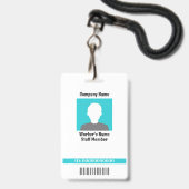カスタマイズ可能なプラスチックワーカーのバッジ1 バッジ (ストラップ付き表面)