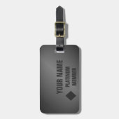 カスタマイズ可能なプラチナメンバー ラゲッジタグ (正面縦)