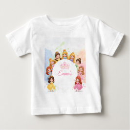 カスタマイズ可能なプリンセスの女の子の誕生日Tシャツ ベビーTシャツ