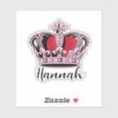 カスタマイズ可能なプリンセスクイーンクラウン シール (シート)