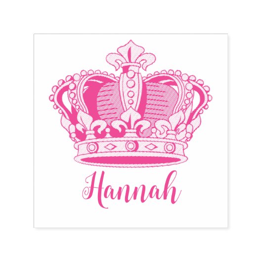 カスタマイズ可能なプリンセスクイーンクラウン セルフインキングスタンプ (デザイン)