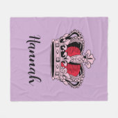 カスタマイズ可能なプリンセスクイーンクラウン フリースブランケット (正面(横))