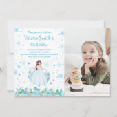 カスタマイズ可能なプリンセスパーティの招待状 子供へ 招待状 (正面)