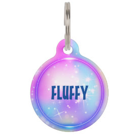 カスタマイズ可能なプリンセスピンクブルーネオン ペット　ネームタグ