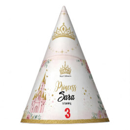 カスタマイズ可能なプリンセス城の誕生日パーティーハット パーティーハット