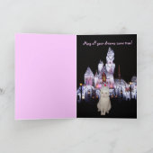 カスタマイズ可能なプリンセス誕生日 カード (内部)