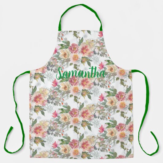 カスタマイズ可能なプリントを備えた文字 エプロン (正面)