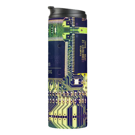 カスタマイズ可能なプリント回路 – ギーク電子PCB タンブラー (回転右)