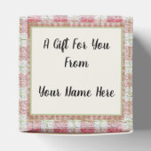 カスタマイズ可能なプレイドメリークリスマスのお気に入り フェイバーボックス (上部)