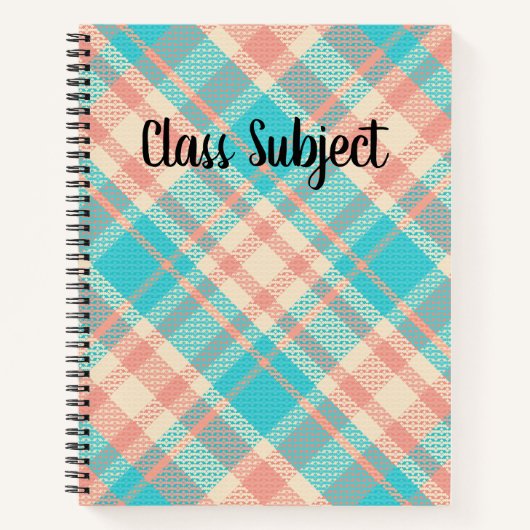 カスタマイズ可能なプレイド ノートブック (正面)