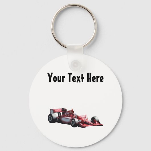 カスタマイズ可能なプレーンレースカー キーホルダー (正面)