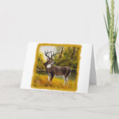 カスタマイズ可能なプロダクトの果樹園に立っている大きいシカ シーズンカード (正面)