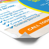 カスタマイズ可能なプロフェッショナルクリーニングサービス ポスター (角)