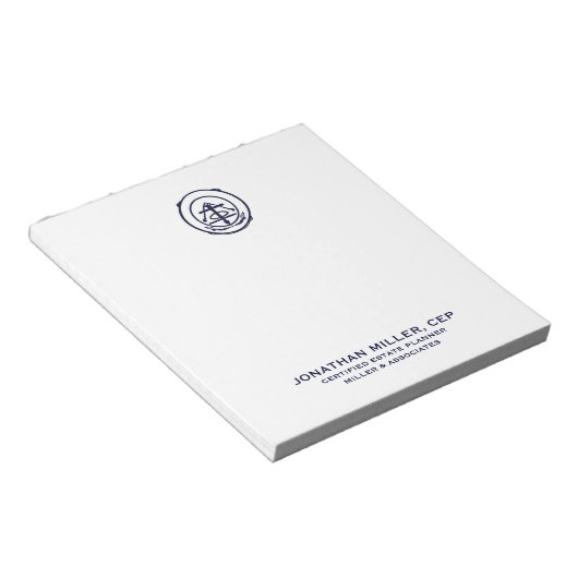 カスタマイズ可能なプロフェッショナルロゴブランドのメモ帳 ノートパッド (アングル)