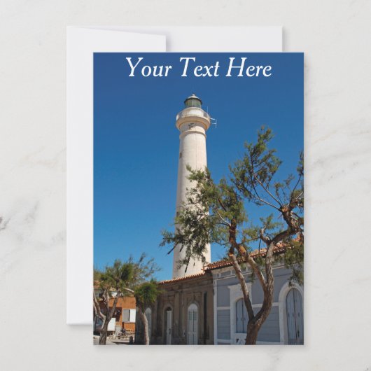 カスタマイズ可能なプンタセッカ灯台、シチリアのカード (正面)