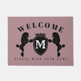 カスタマイズ可能なプードルのドア・マット(大陸切口) ドアマット
