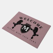 カスタマイズ可能なプードルのドア・マット(大陸切口) ドアマット (アングル)