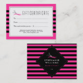 カスタマイズ可能なヘアーサロンのギフト券 割引カード (正面/裏面)