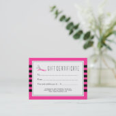 カスタマイズ可能なヘアーサロンのギフト券 割引カード (スタンド正面)