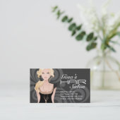 カスタマイズ可能なヘアーサロンの名刺 予約カード (スタンド正面)