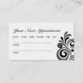 カスタマイズ可能なヘアーサロンの名刺 予約カード (裏面)