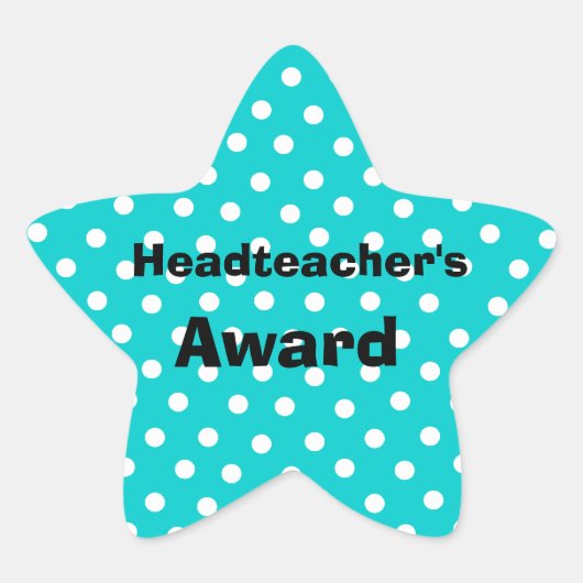 カスタマイズ可能なヘッドティーチャー賞のシール 星シール (正面)