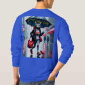 カスタマイズ可能なヘビーウェイト長袖コットンTシャツ Tシャツ (裏面)