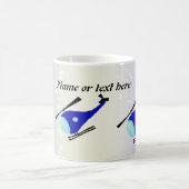 カスタマイズ可能なヘリコプター コーヒーマグカップ (中央)